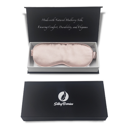 SilkyBerries 100% Natural Mulberry Silk, Luxury Sleep Mask - SilkyBerries