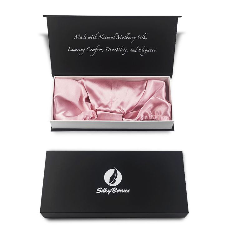 SilkyBerries 100% Mulberry Silk Bonnet, 19 Momme Silk Night Sleep Cap - SilkyBerries